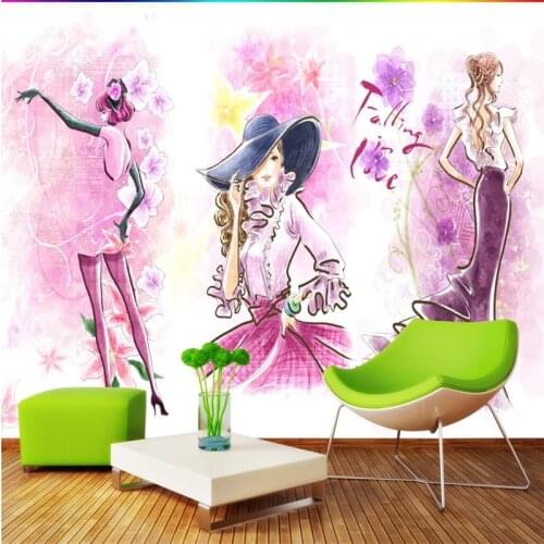Beibehang Large custom any size mural wallpaper fashion women clothing store tooling store surface television background
