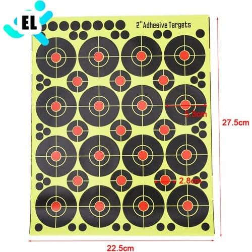 Splatter Glow Florescent Paper Target for Hunting Archery Arrow Training Shooting Targets 160pcs/10sheets Shoot Accessories