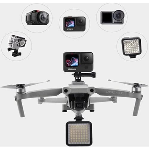 DJI Air 2 Camera Fill Light Bracket Holder with 1/4 Screw for DJI Mavic Air 2 Drone Adapter for GoPro Accessories