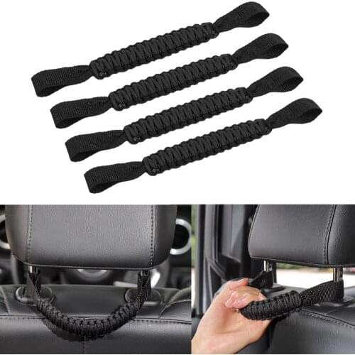 For Jeep Wrangler JK TJ JL Car Grab Door Handle Bar Grip Bar Armrest Pulling Strip Headrest Rear Seat Back Handle For Toyota FJ