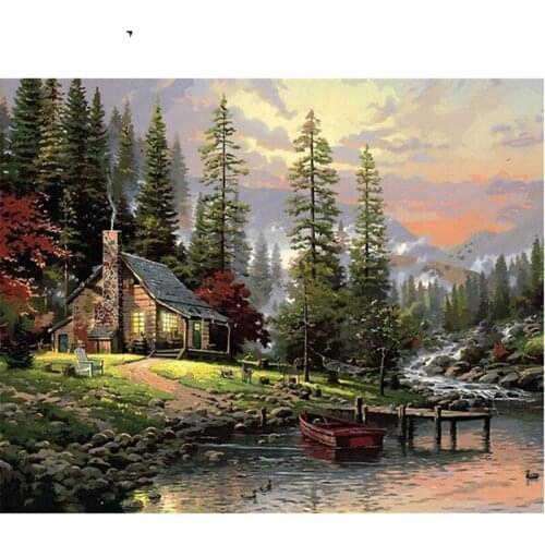 Flower Pine Paintings By Numbers DIY Pictures Oil Coloring By Numbers Set Gift Drawing By Numbers Canvas Decor New Arrivals