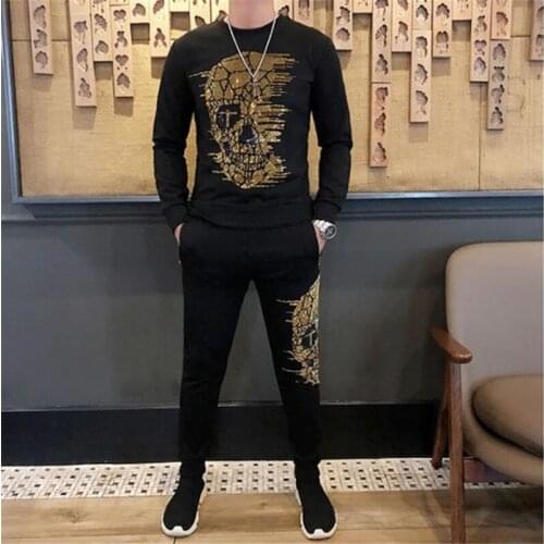 Men Tracksuit Set winter g Suit Sweatsuit Male Sportswear Jackets Sweatshirts + Pants Casual Brand Clothing