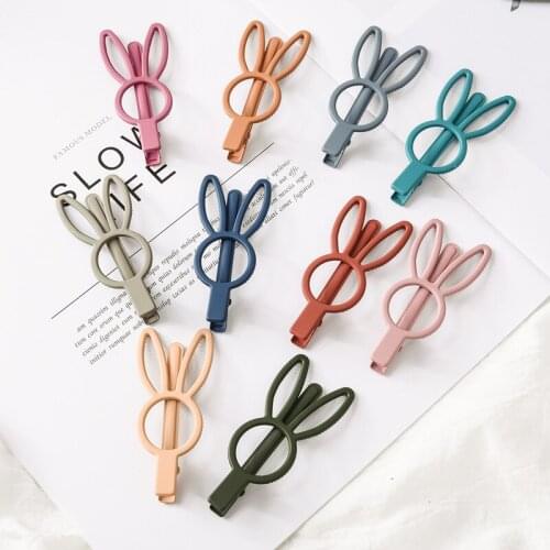 Cute Lovely Candy Color Hair Clips Infant Girls Hairpins Kawaii Bunny Rabbit Ear Barrettes For Kids Hair Accessories
