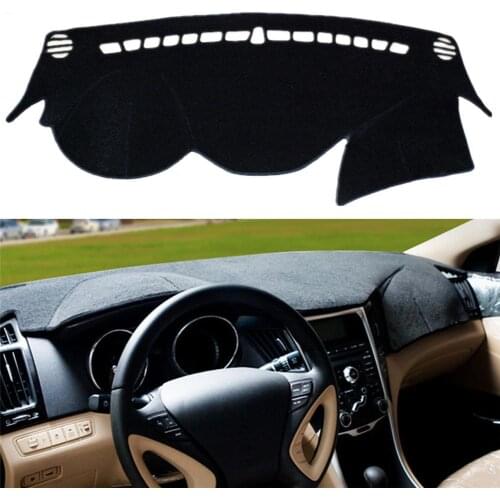 Car Dashboard Avoid Light Pad Cover Nstrument Platform Desk Cover Mat Carpets For 10-15 Hyundai Sonata Auto Interior Accessories