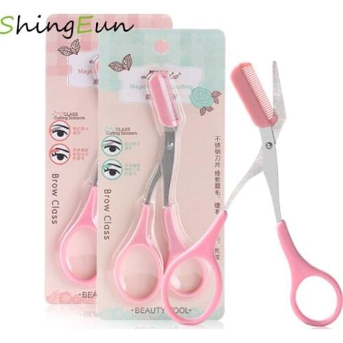 Nissi Eyebrow Trimmer Scissors With Comb Eyelash Hair Clips Scissors Shaping Eyebrow Tools Women Eye MakeupTools