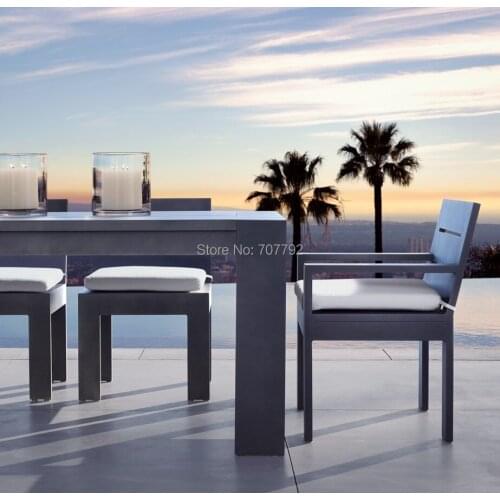 New arrival outdoor patio aluminum dining table sets furniture sale