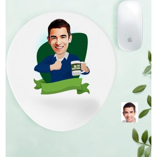 Personalized Mr World Best Öğretmeni Caricature Of Wrist Support Mouse Pad