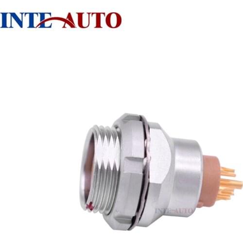 Precision connector 0B M9 7 pins wire socket,metal circular push pull Connector,EZEG.0B.307