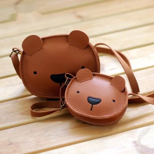 Bear Backpack 2020 Winter Toddler Girls Boy Cute Fashion Cross Messenger Bag Body Mini Purse Fur PU Leather Shoulder Bag Kids