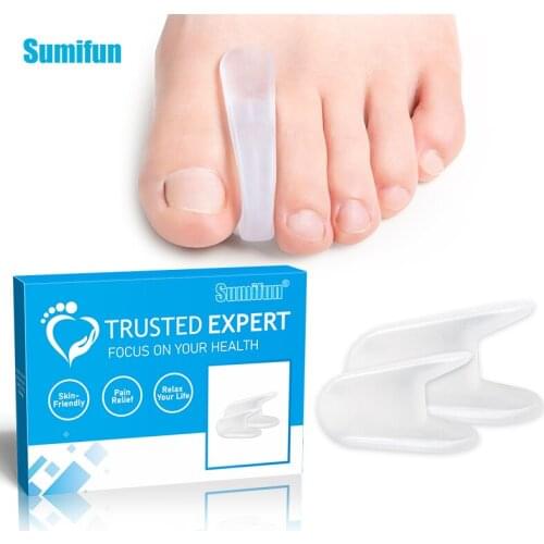 16Pcs Two Size Soft Transparent Toe Separator Thumb Bunion Overlapping Toes Correcttor Pain Relief Silicone Foot healthCare Tool