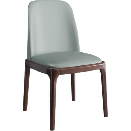 Solid wood armchair stool Nordic simple soft bag light luxury dining chair family study restaurant dining table chair