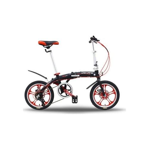 [TB03]16 inch aluminum alloy folding bicycle one wheel speed ultra light portable mini student adult men and women