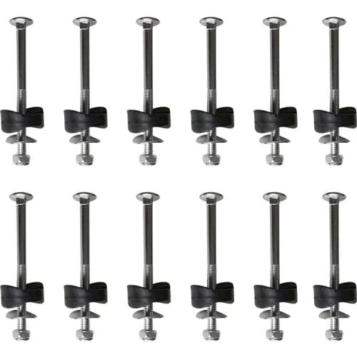 Top!-Trampoline Screws Kits, 12Pcs Galvanized Steel Trampoline Screws Fixing Accessories for Trampoline Assembly Replacement
