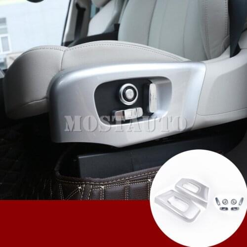 For Land Rover Discovery 5 LR5 L462 Inner Car Seat Button Trim Cover 2017-2021 Silver/Black Car Accessories Interior Car Trim