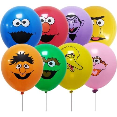 16pcs/lot Sesame Street balloons Cartoon Theme Party Decoration 12inch Latex Ballons Kids Birthday Party Supplies Kids Elmo Toy