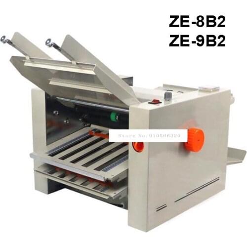 ZE-8B2/9B2 Automatic Paper Folding Machine Paper Folder 2 Folding Trays For Instructions Binding Machine Max Size 31*70/21*42cm