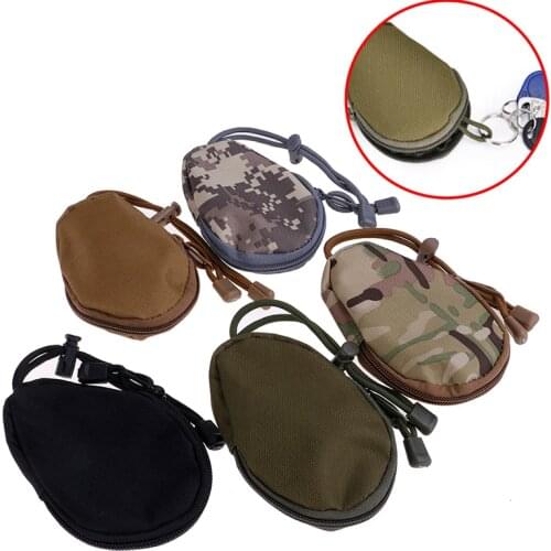 1PC New Men Coin Purses Mini EDC Key Wallets Holder Small Pocket Keychain Zipper Case Out Door Pack Pouch Military Army Bag