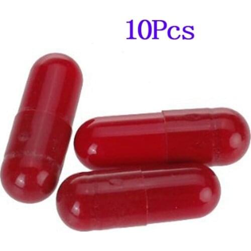 10 Pack 3 pcs / pack Realistic Fake Blood Mouth Capsule Pill Halloween Prop