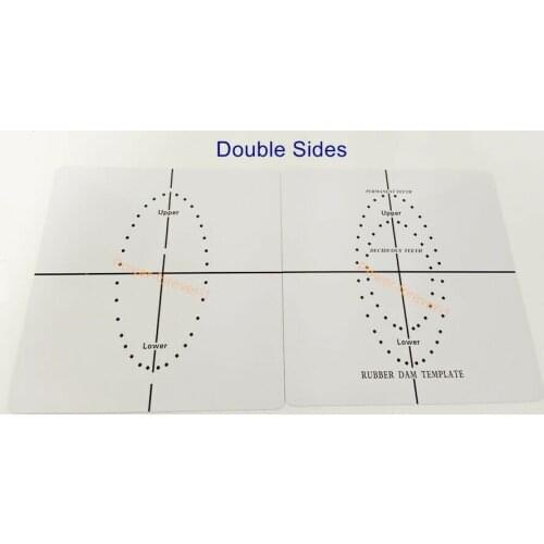 2Pcs Rubber Dam Template Dental Punch Hole Plate Endodontic Guide Board Child Adult Double Sides