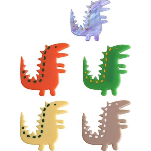 2020 Japanese and Korean new 10 colors dinosaur barrettes Small lovely and exquisite hairpin girl hair ornament