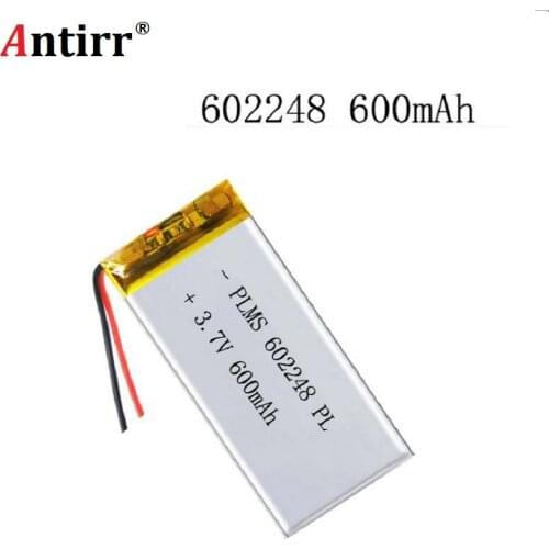 3.7V 600mAh 602248 Lithium Polymer Li-Po Rechargeable li ion Battery For Mp3 MP4 MP5 GPS PSP Vedio Game toys