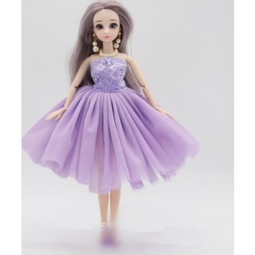 30cm Doll Clothes Accessories Dress Up Wedding Dress Toys for Girls 1/6 BJD Doll Skirt Net Yarn Dress Multicolor for Choose