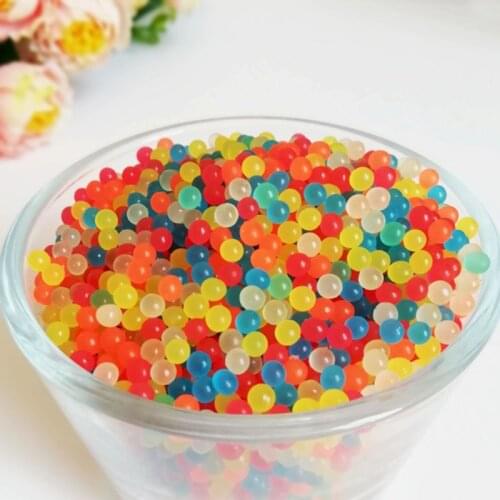 500g/lot Crystal Soil Water Beads Hydrogel Balls orbiz Growing Gel Ball Glowing In The Dark Decorative Wedding Home Decor