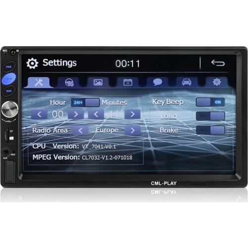 2 din 7 inch MP5 player Car radio Bluetooth hands free FM/TF/USB Bluetooth Video with Rear View Camera