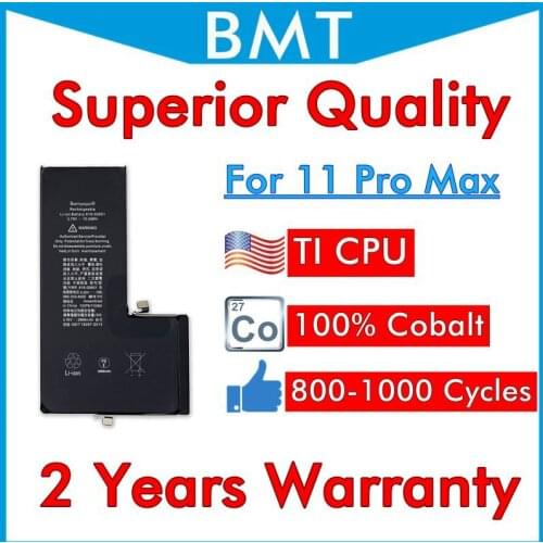 BMT 5pcs Superior Quality Battery for iPhone 11 Pro Max 3969mAh 100% Cobalt Cell + ILC Technology -(Will not show 100% health)