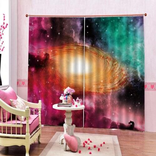 Decoration curtains Customized size Luxury Blackout 3D Window Curtains For Living Room color star curtains