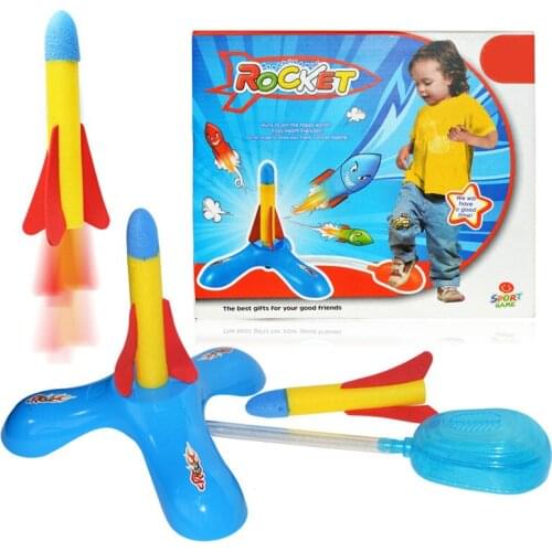 Children Footsteps Bubble Rocket Set Kids Outdoor ToysFun Sport Toy Play Rocket Jump Jet Launcher Stocking Filler Toy