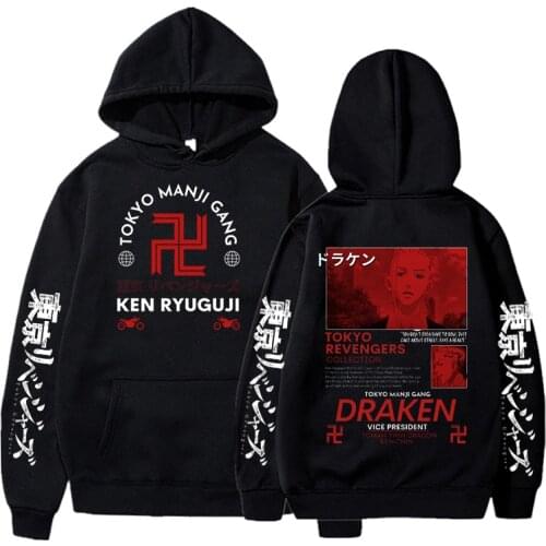 KEN RYUGUJI Tokyo Revengers Print Hoodies Harajuku Comics Graphic Hoodie Sweatshirts for Women Sportswear Cosplay Clothes Autumn