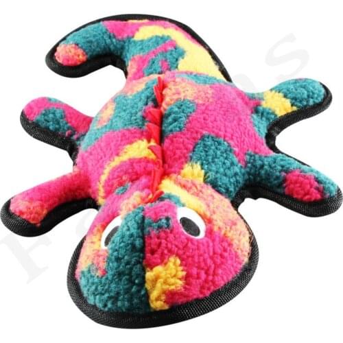 Bite Resistant Puppy Toys Fleece Pet Squeak Toys Colorful Gecko Dog Toy Plush Dog Toys For Small Dogs Pet Toys