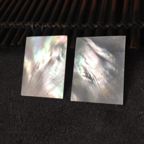 2Pieces 40mm /30mm/1mm White Natural Mother of Pearl Shell DIY Musical Instrument Accessories And Crafts Inlay Carved Material