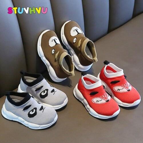 21-30 Kids Shoes for Toddler Boys and Girls Sneakers Flying Woven Mesh Shoes Baby Cartoon Breathable Sports Shoe Soft Sole Slip