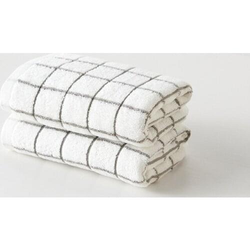 New 1-3pcs Terry Towels Classic Grid Pattern 100%Cotton Face Bath Beach Washcloth For Adult Kids Hotel Home Bathroom Textile