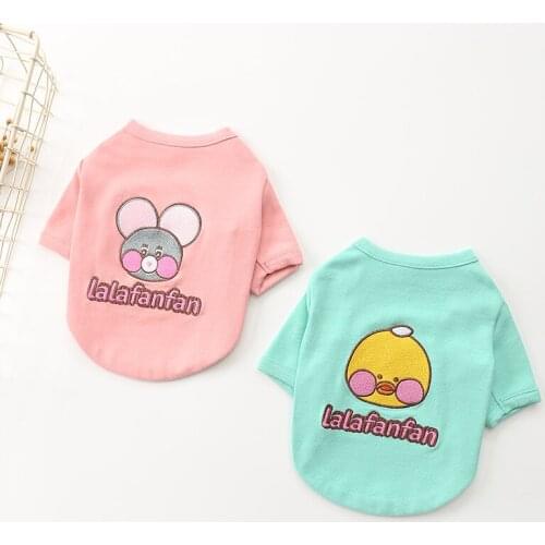 Cartoon Dog Clothes Spring Pets Dogs Clothing For Small Medium Dogs Chihuahua Puppy Ropa Perro Leisure Pet Shirt Dog Clothes