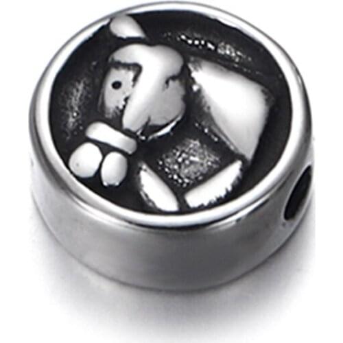 Stainless Steel Oblate Bead Horse Polished 2mm Spacer Beads Metal Charms Accessories DIY Bracelet Jewelry Making