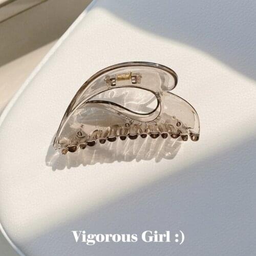 2020 Latest Exquisite Transparent Catch Clip Bath Tray Hair Clip Retro Wild Hair Catch Hairpin Hair Accessories Female