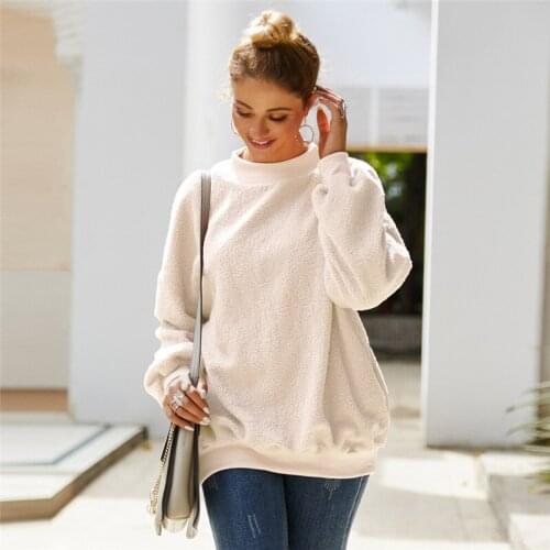 Ymwmhu 2021 New Cotton Womens Sweatshirt Long Sleeve O-neck Autumn and Winter Hoodies Pullover Sweatshirts Oversize Clothes Top