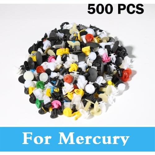 New 500pcs Mixed Car Styling Door Panel Clips Retainer Fastener Rivet Universal For Mercury Mariner Montego Milan Grand Marquis