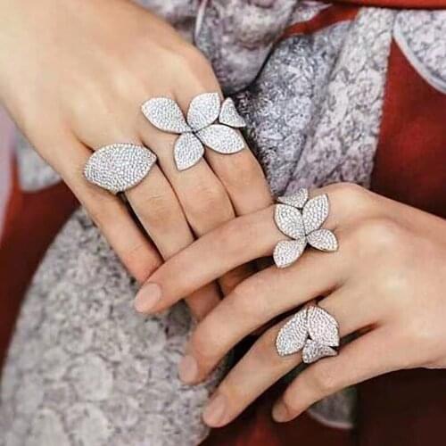 New arrived summer fashion Micro pave cz Butterfly open adjusted Ring for hip hop women girl charm party jewelry gift wholesale