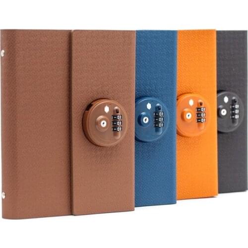 New Multifunction Hardcover Commercial Diary Bookwith Coded Lock Notebook Password Lock