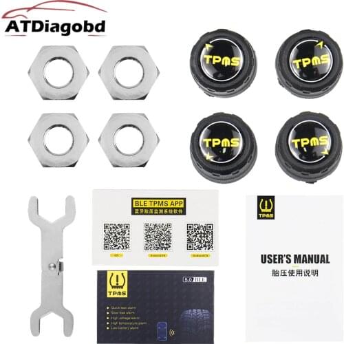 Orignal Car Bluetooth 5.0 TPMS Monitor Alarm System Tire Pressure Sensor For Andriod IOS Waterproof Car Accessories
