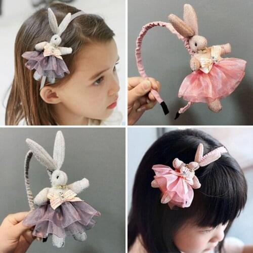 Lovely Korean bunny head jewelry Korea princess girl super cute cute hairpin children hairband