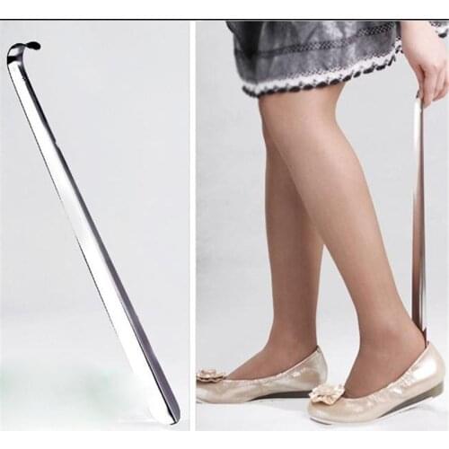1PC Professional Durable Stainless Steel Shoe Horns Easy Handle Shoe Horn Spoon Shoehorn Shoe Lifter Tool Feet Tool