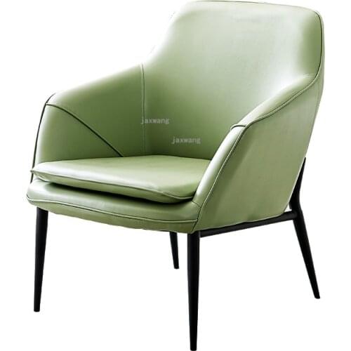 Nordic Furniture Living Room Sofa Modern Home Single Sofa Chair Light Luxury Leather Cushion Sofa