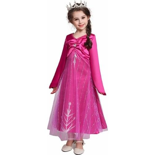 Snow 2 Costume Cosplay Princess Long Sleeve Children Birthday Party Prom Evening Infant Summer Dress Kids Vestidos Girls Clothes
