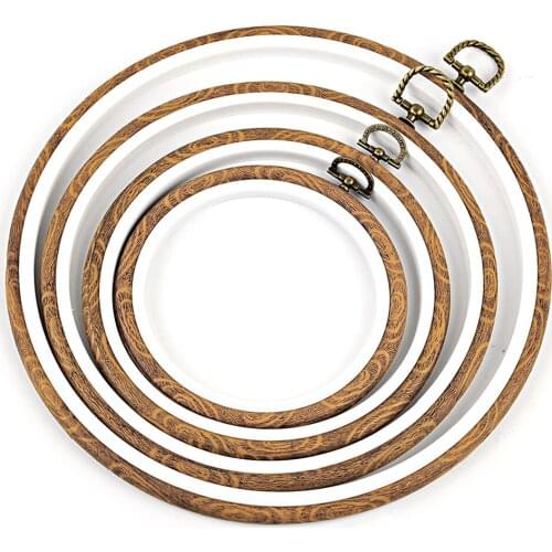 Vintage Round Cross Stitch Embroidery Hoops Wooden Frame Ring Embroidery Tools Embroidery Flexible Hoops Round Cross Stitch