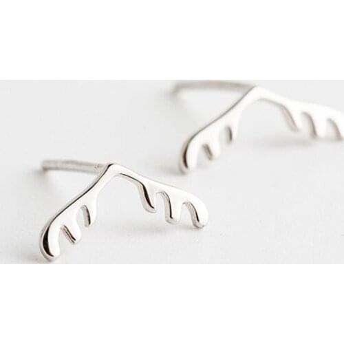 Antlers 925 Sterling Silver stud Earring for women fashion jewelry